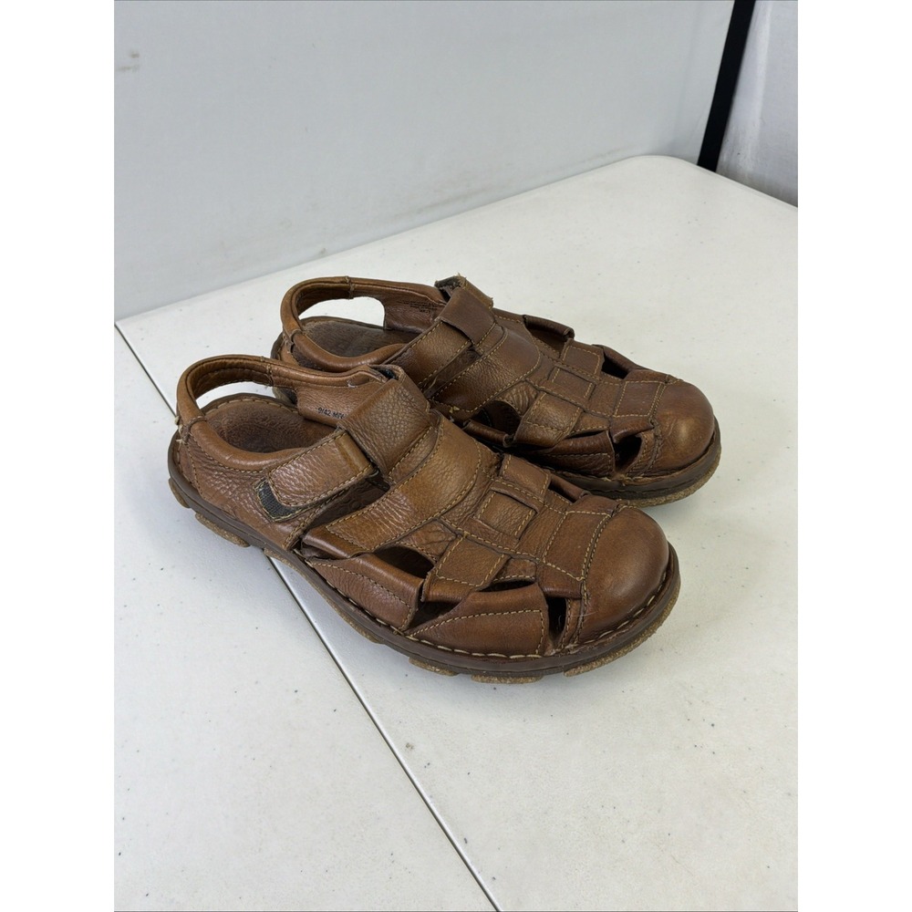 Born "Cabot III" brown leather fisherman Jesus sandals Mens Sz 9 42